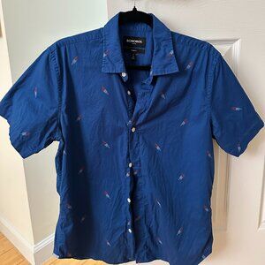 Bonobos Riviera Mens Short Sleeve Button Up (Medium, Tailored Fit, Short)